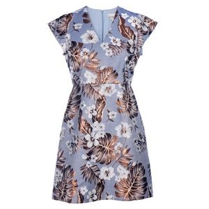 🎉HP🎉 Anthropologie Anthro Paul and Joe Palm Leaf Easter spring Dress Sz 8